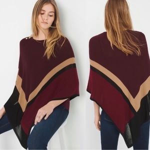 WHBM Colorblock Poncho